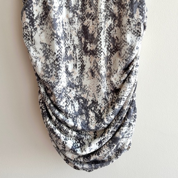 Tart Cinched Bubble Skirt Mini Dress, Alligator/Crocodile Print, Size Small - Picture 4 of 15